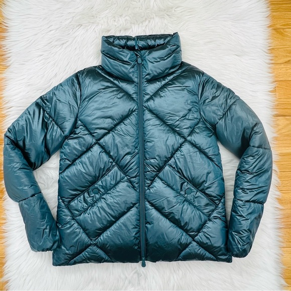 Save the Duck Joan Water Repellent Recycled Nylon Puffer Jacket in Heaven Blue - Picture 5 of 16